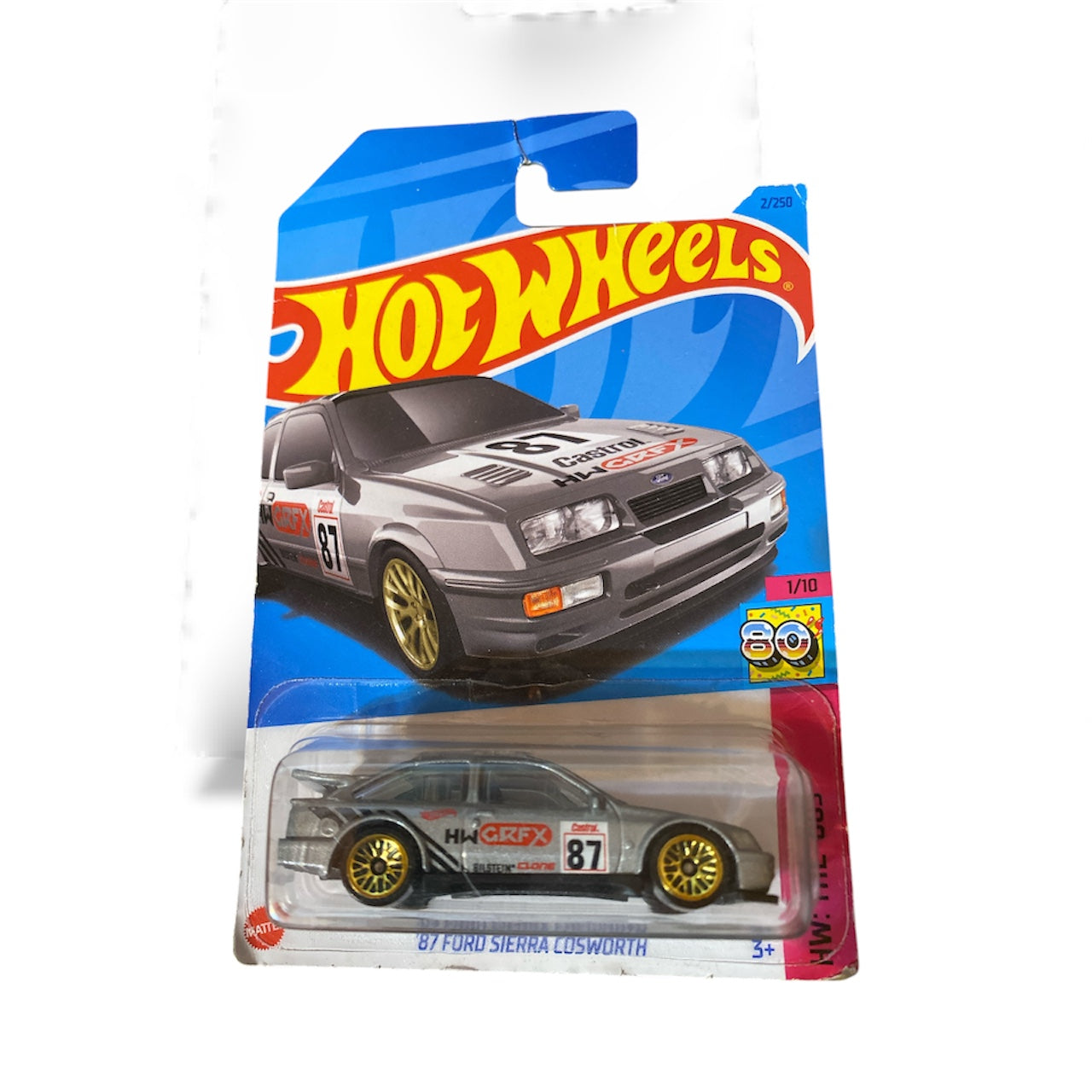 Hot Wheels – ’87 Ford Sierra Cosworth – HW: The ’80s – 1/10 – 2/250 – Light Wear (2023)