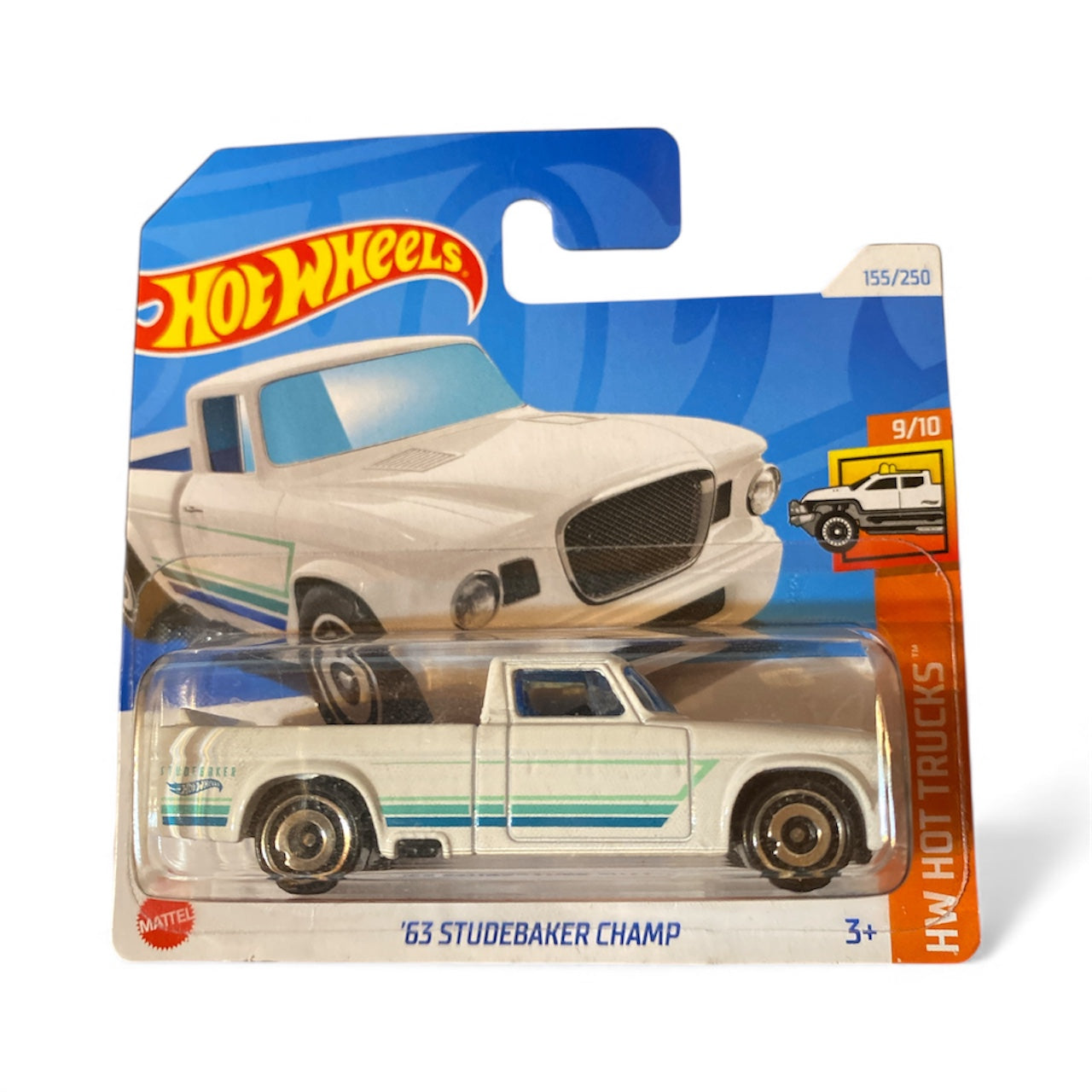 Hot Wheels – ’63 Studebaker Champ – HW Hot Trucks – 9/10 – 155/250 – Mint on Card (2023)