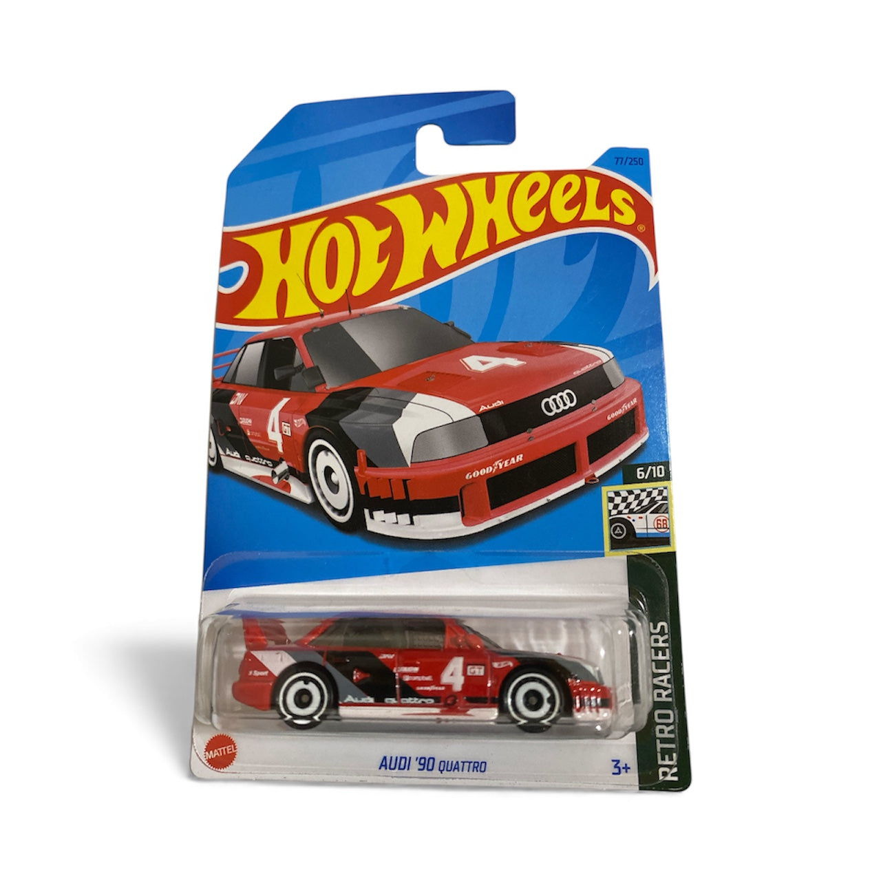Hot Wheels Audi 90 Quattro – Retro Racers 6/10 – Red – Mint on Card