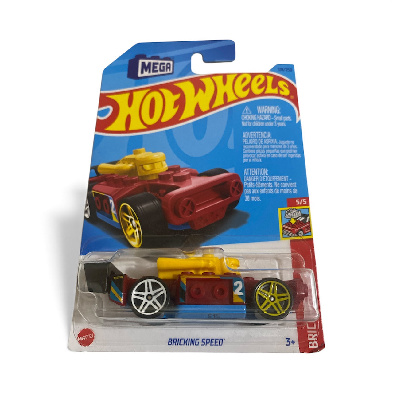 Hot Wheels – Bricking Speed – Brick Rides 5/5 – MEGA Collab – 128/250 – 2021 – Mint on Card