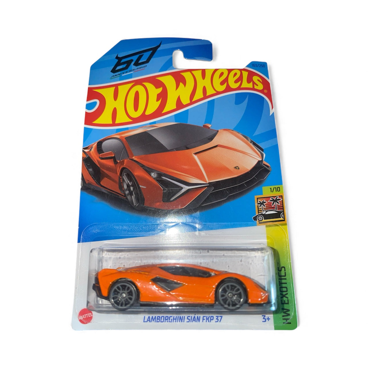 Hot Wheels Lamborghini Sián FKP 37 – Orange – HW Exotics 1/10 – Mint on Card
