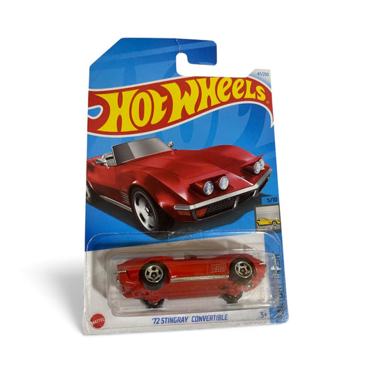 Hot Wheels – ’72 Stingray Convertible – Factory Fresh 5/10 – 47/250 – RED – Card Wear