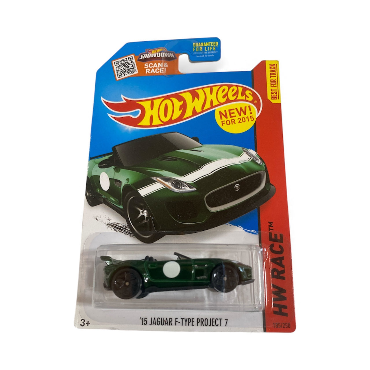 Hot Wheels – ’15 Jaguar F-Type Project 7 – HW Race – 185/250 – Green – 2015 Release – Light Card Wear